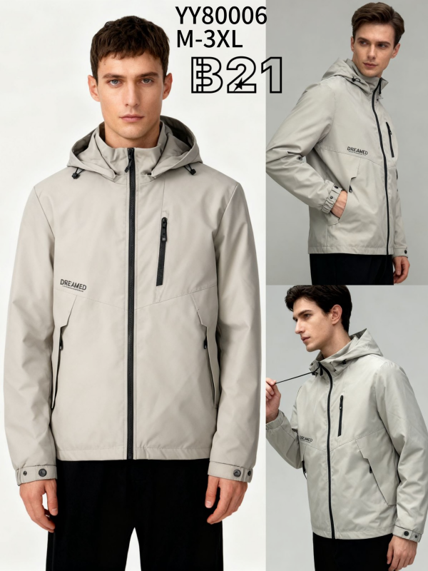 Kurtka męska cienka Roz M-3XL, 1 Kolor Paczka 5 szt